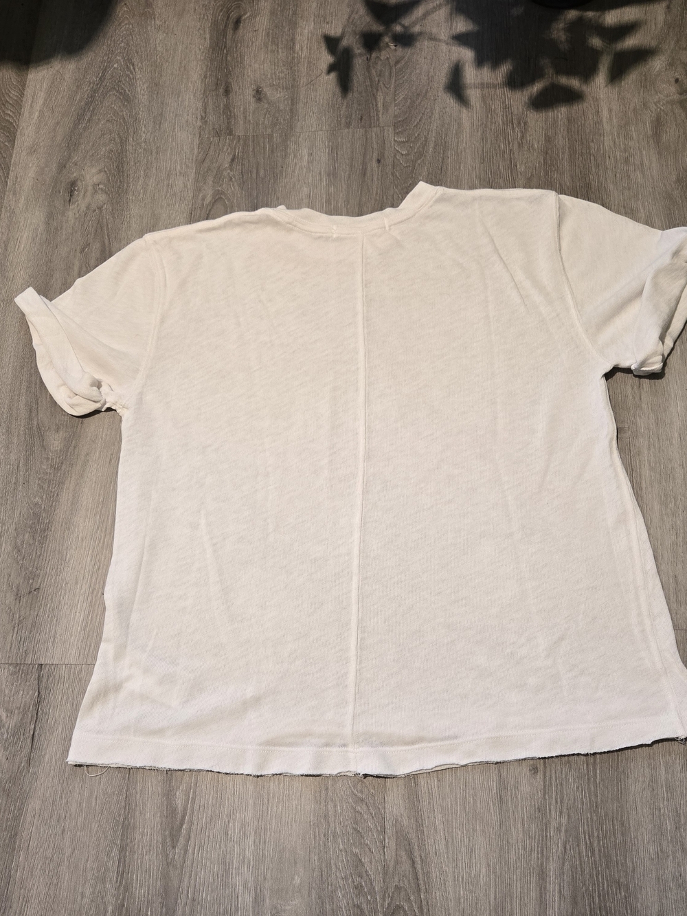 Free People- We The Free White Short Sleeve Crew Tee - Picture 5 of 5